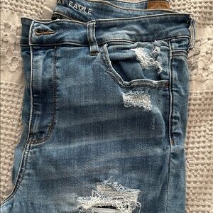 American Eagle Outfitters Women's Ripped Blue Jeans